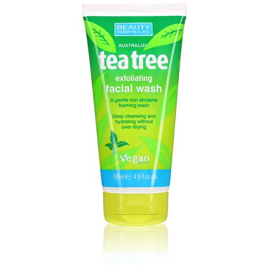 Beauty Formulas Australian Tea Tree Exfoliating Facial Wash