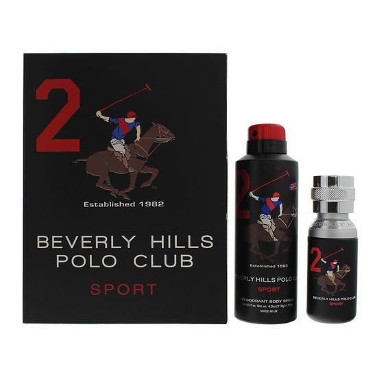 Beverly Hills Polo Club Sport 2 2 Piece Gift Set: Eau De Toilette 50ml Deodorant Spray 175ml