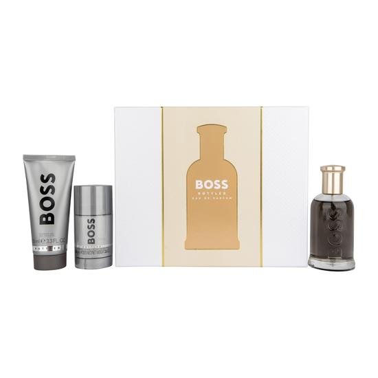 Boss Bottled Eau De Parfum Gift Set 100ml Eau De Parfum + 100ml Shower Gel + 75g Deodorant Stick