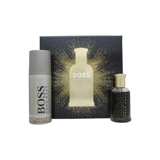 Boss Bottled Eau De Parfum Gift Set 50ml Eau De Parfum + 150ml Deodorant Spray