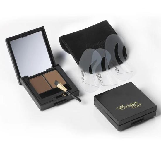 Christian Faye Eyebrow Duo Kit Dark Brown