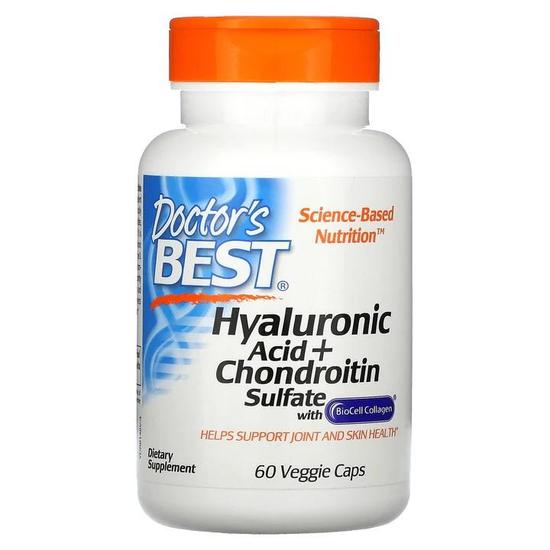 Doctor's Best Hyaluronic Acid + Chondroitin Sulphate With BioCell Collagen Capsules