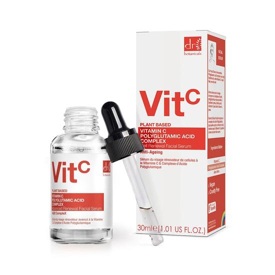 Dr Botanicals Vitamin C 3% & Polyglutamic Acid Complex 1% & Brightening Facial Serum