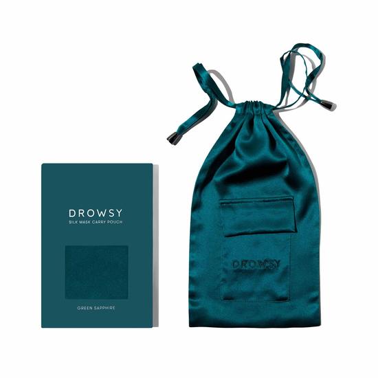 Drowsy Green Sapphire Silk Carry Pouch