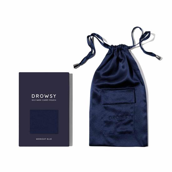 Drowsy Midnight Blue Silk Carry Pouch