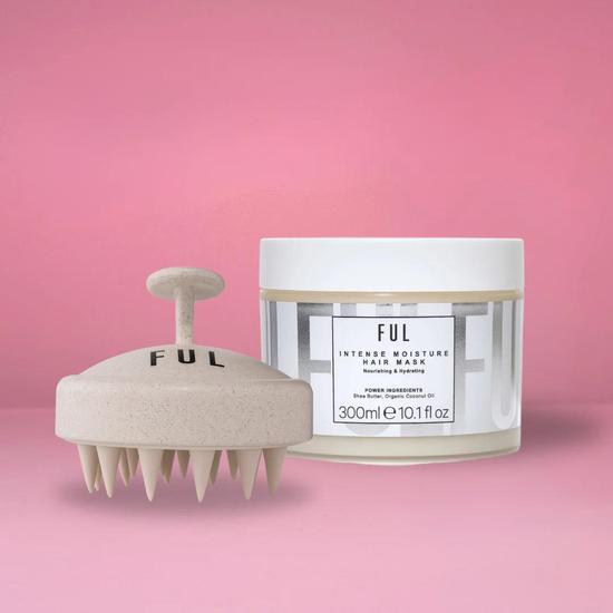 FUL PAMPER BUNDLE 300ml Hair Mask + Scalp Massager
