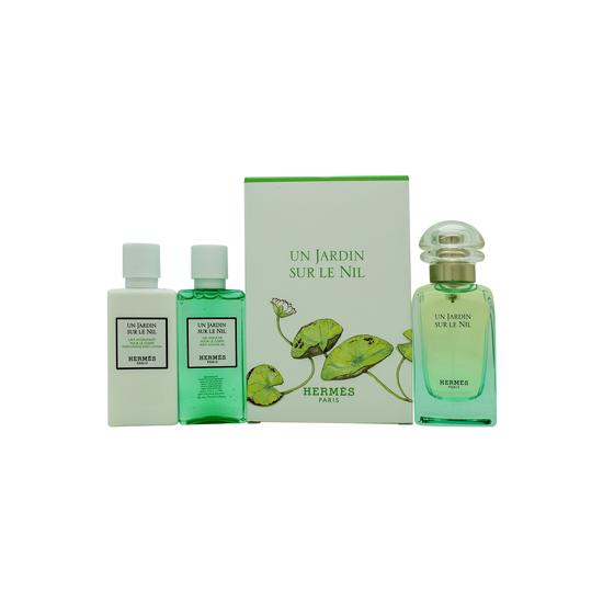 Hermès Un Jardin Sur Le Nil Gift Set 50ml Eau De Toilette + 40ml Body Lotion + 40ml Shower Gel