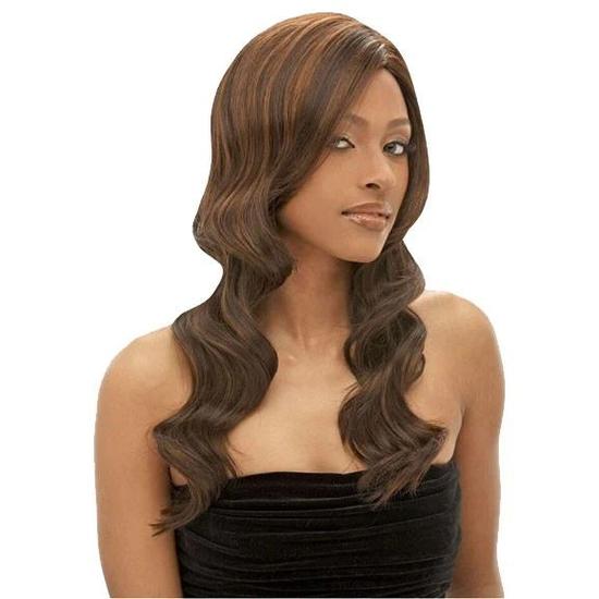 Janet Collection Janet Brazilian Scent Human Hair Rosebud Wig Gray Brown
