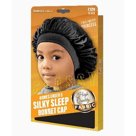 Kashmir Beauty Ambition Classy Babies Under 5 Silky Sleep Bonnet Cap 7324 Black