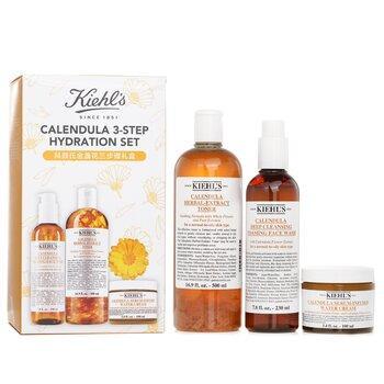 Kiehl's Calendula 3 Step Hydration Set: Face Wash 230ml + Toner 500ml + Water Cream 100ml