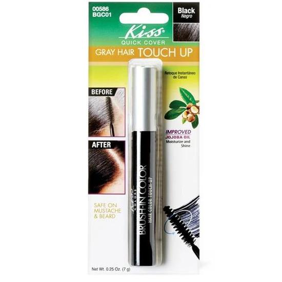 Kiss New York Quick Cover Grey Hair Touch Up Brush Black