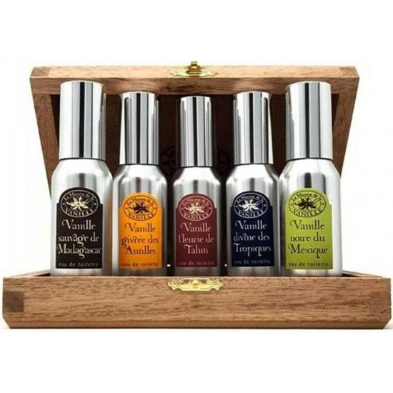 La Maison De La Vanille Coffret Bois Prestige Vanille Du Monde 5x30ml