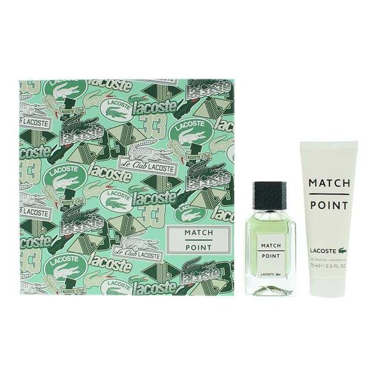 Lacoste Match Point Eau De Toilette 50ml + Shower Gel 75ml Gift Set For Him