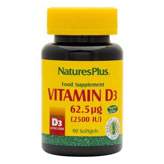 Nature's Plus Vitamin D3 2500iu Softgels 90 Softgels