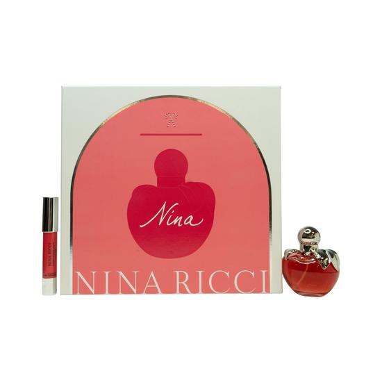 Nina Ricci Nina Gift Set 50ml Eau De Toilette + 2.5g Its Lipstick Iconic Pink
