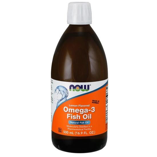 NOW Foods Omega-3 Fish Oil Liquid Lemon 500ml