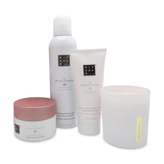 Rituals The Ritual Of Sakura Gift Set Shower Gel 200ml Body Cream 100ml Body Scrub 125g Scented Candle 140g