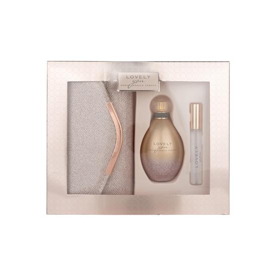 Sarah Jessica Parker Lovely You Gift Set 100ml Eau De Parfum + 10ml Eau De Parfum + Rose Bag