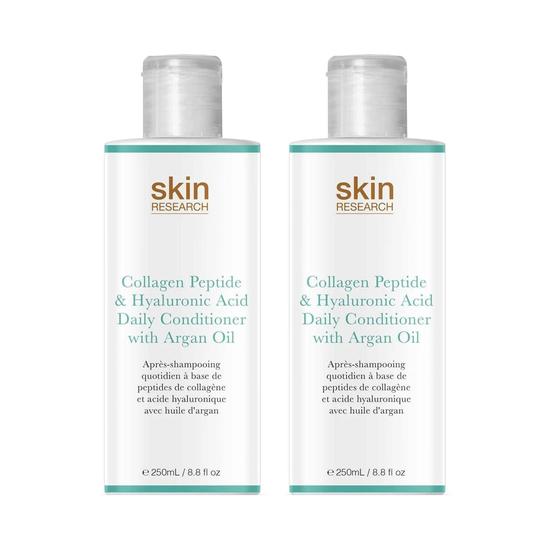 Skin Research Collagen Peptide & Hyaluronic Acid Daily Conditioner With Argan Oil Twin Value Savings Pack