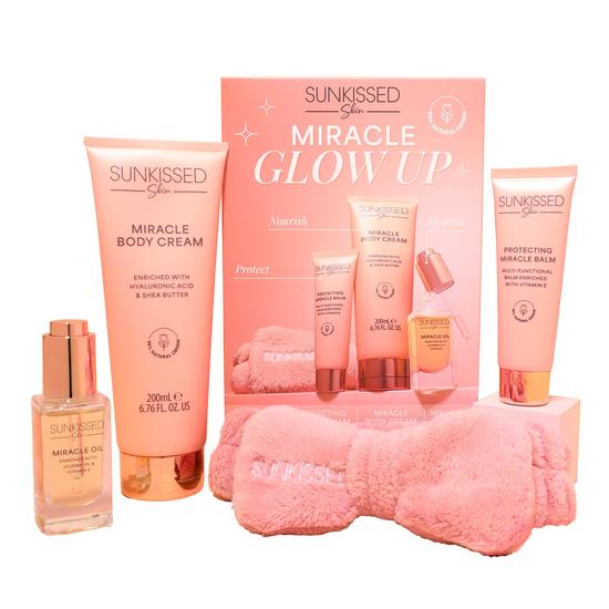 Sunkissed Miracle Glow Up Gift Set 40ml Protective Miracle Balm + 30ml Miracle Oil + 200ml Body Cream + Headband 1 Piece