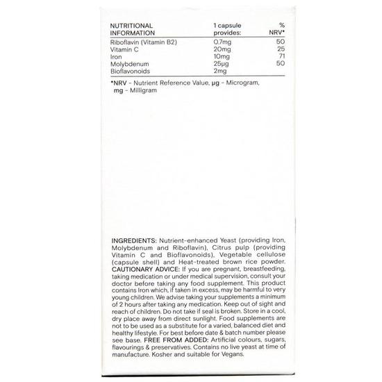 Wild Nutrition Food-Grown Iron Plus Vegicaps 30 Vegicaps