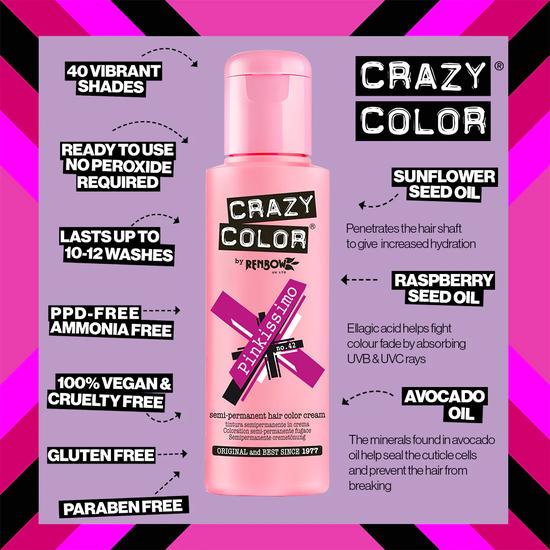 Crazy Color Crazy Colour Semi-Permanent Hair Dye Coral Red