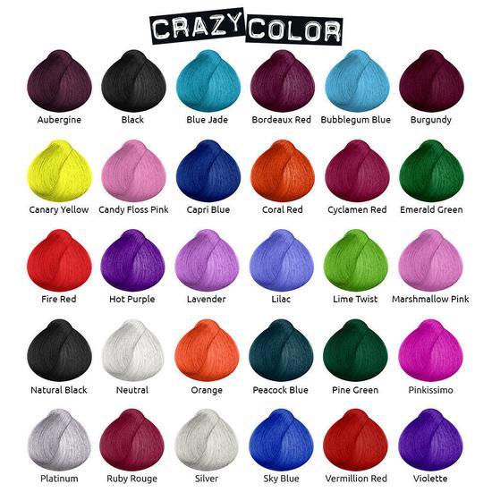Crazy Color Semi Permanent Hair Colour Cream Hot Purple