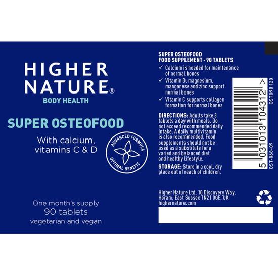 Higher Nature Super OsteoFood Vegetarian Tablets 90 Tablets
