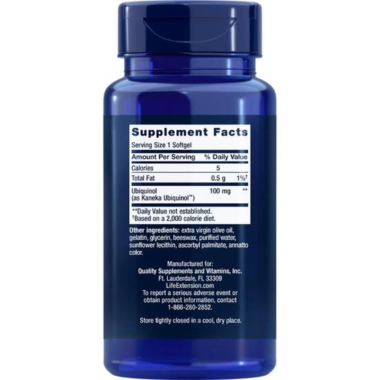 Life Extension Super Ubiquinol CoQ10 100mg Softgels 60 Softgels