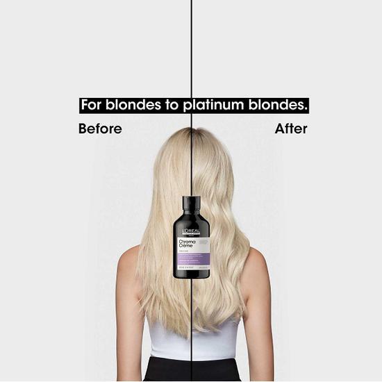 L'Oréal Professionnel Serie Expert Chroma Creme Purple Shampoo - Blondes To Platinum Blondes 300ml