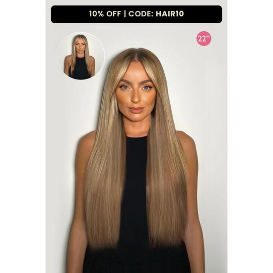 LullaBellz Luxury Gold 22" 250g 5 Piece Human Hair Extensions Blondette