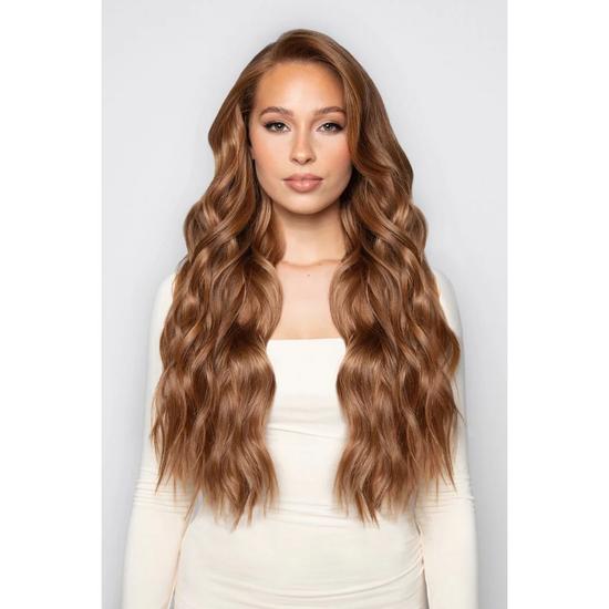 LullaBellz Super Thick 22'' 5 Piece Brushed Out Wave Clip In Hair Extensions Chestnut Browns