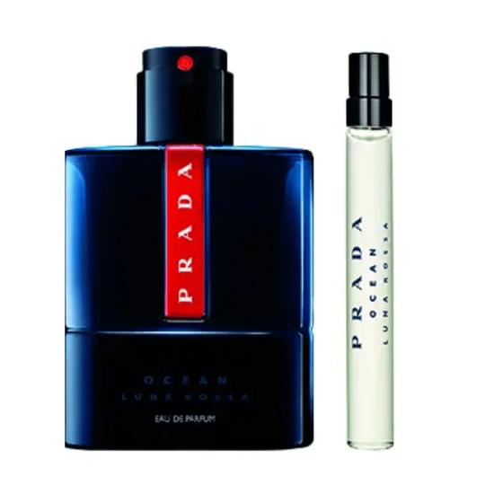 Prada Luna Rossa Ocean Men's Aftershave Gift Set 100ml Eau De Parfum + 10ml Eau De Parfum