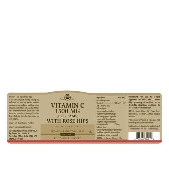 Solgar Vitamin C With Rose Hips 1000mg x100