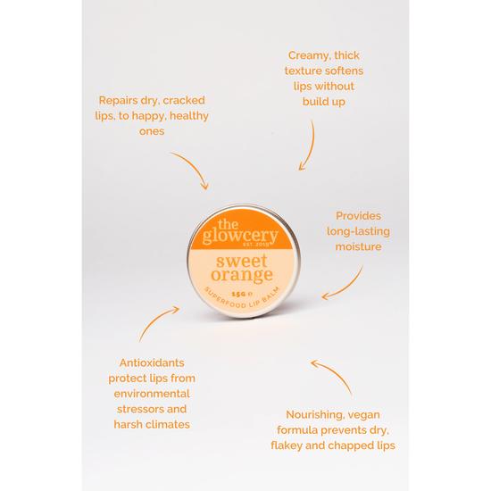 The Glowcery Sweet Orange Superfood Natural Lip Balm