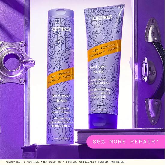 Amika Bust Your Brass Cool Blonde Shampoo 2 oz