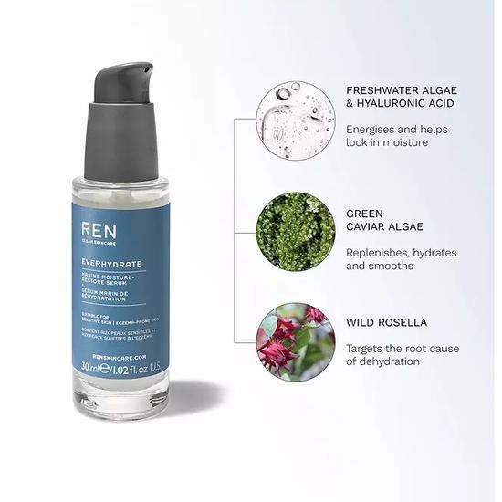 REN Everhydrate Marine Moisture-Restore Serum 1 oz